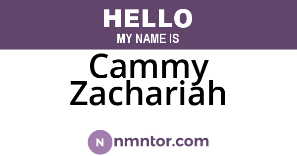 Cammy Zachariah