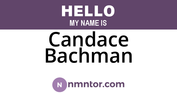 Candace Bachman