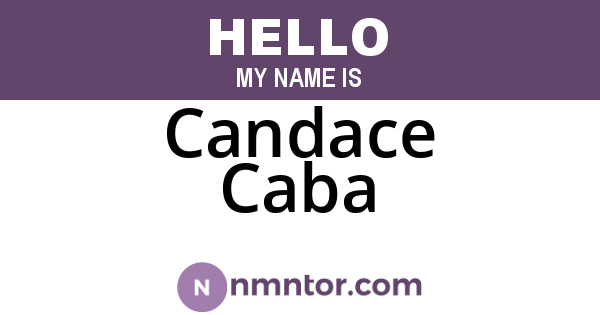 Candace Caba