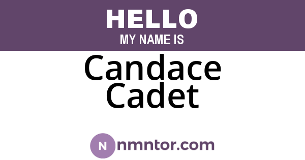 Candace Cadet