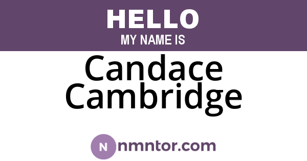 Candace Cambridge