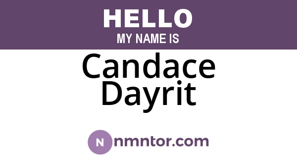 Candace Dayrit