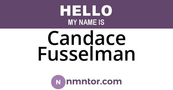 Candace Fusselman