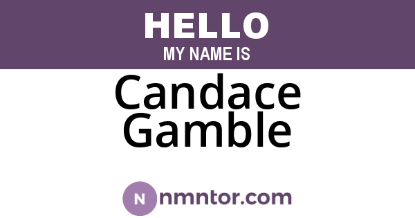 Candace Gamble