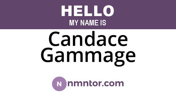 Candace Gammage