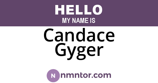 Candace Gyger