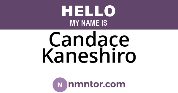 Candace Kaneshiro