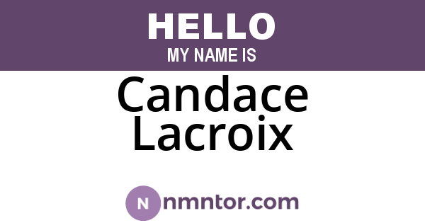 Candace Lacroix