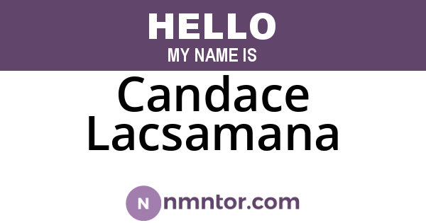 Candace Lacsamana