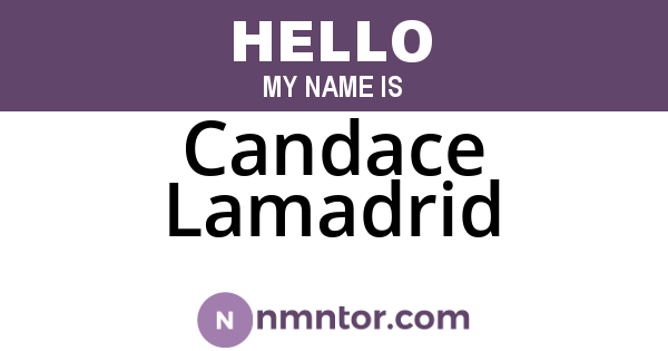 Candace Lamadrid