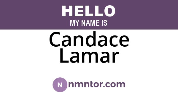 Candace Lamar