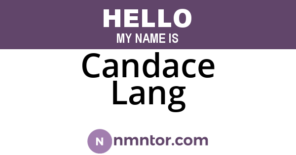Candace Lang