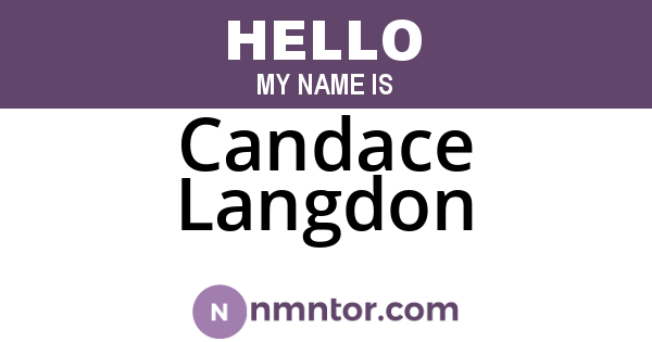 Candace Langdon