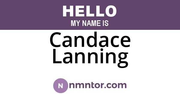 Candace Lanning