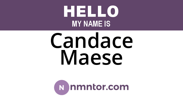 Candace Maese