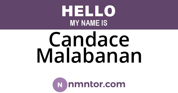 Candace Malabanan
