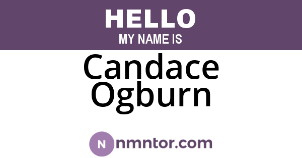 Candace Ogburn
