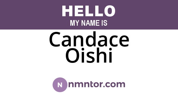 Candace Oishi