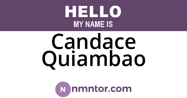 Candace Quiambao