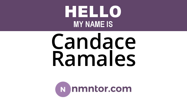 Candace Ramales