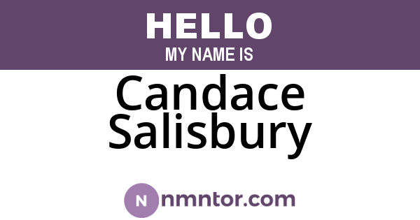 Candace Salisbury