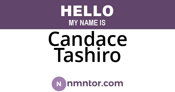 Candace Tashiro