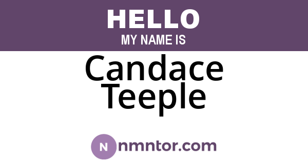 Candace Teeple