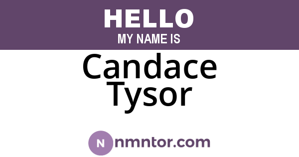 Candace Tysor