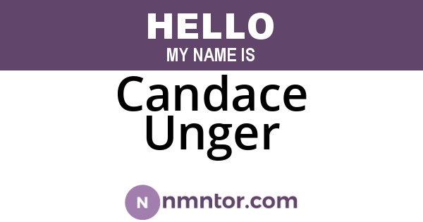 Candace Unger