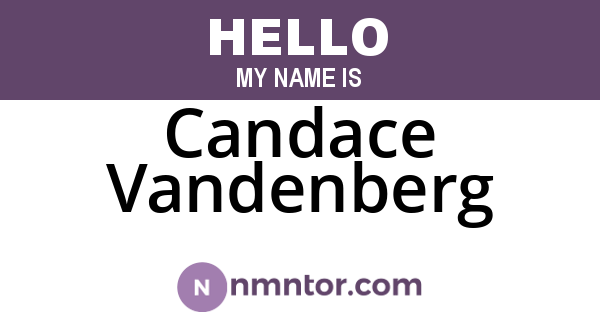 Candace Vandenberg