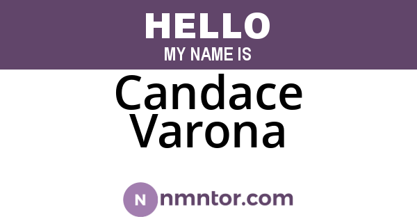 Candace Varona