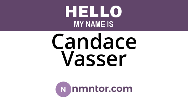Candace Vasser