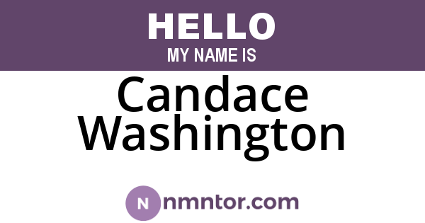Candace Washington