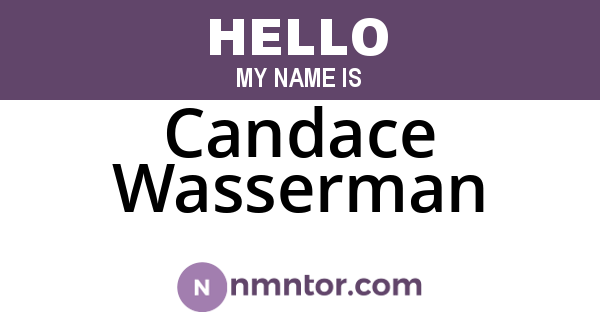 Candace Wasserman