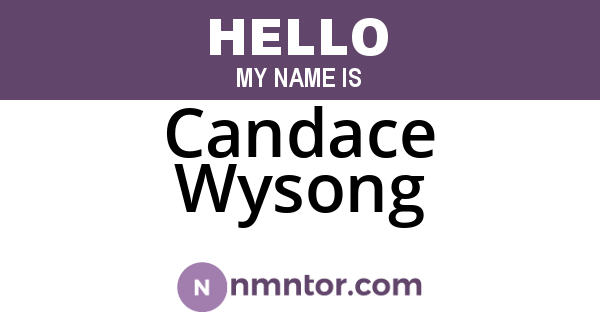Candace Wysong