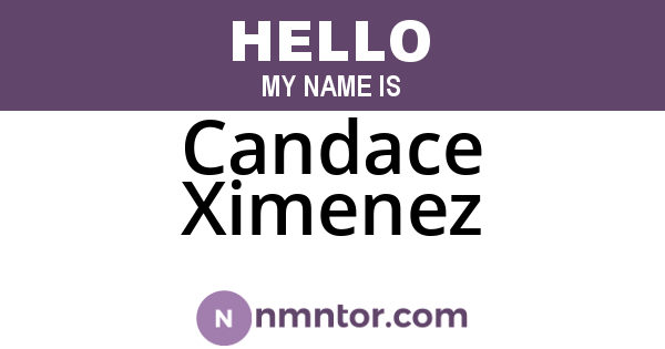 Candace Ximenez