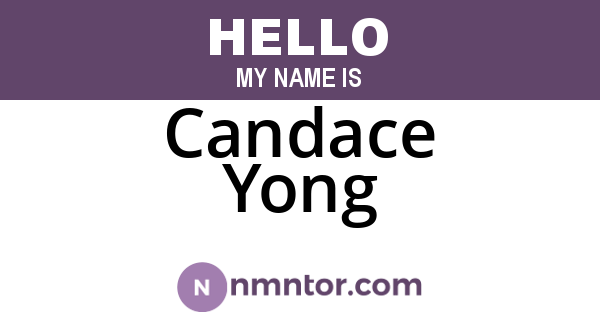 Candace Yong
