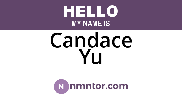 Candace Yu