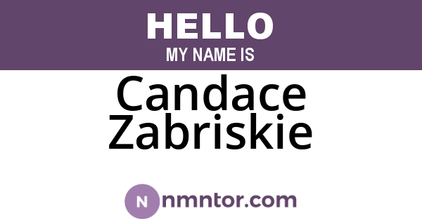 Candace Zabriskie
