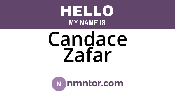 Candace Zafar