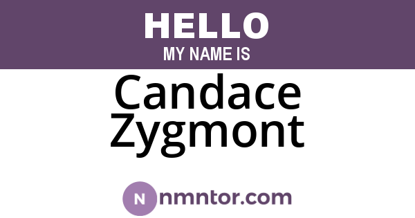 Candace Zygmont
