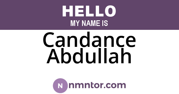 Candance Abdullah