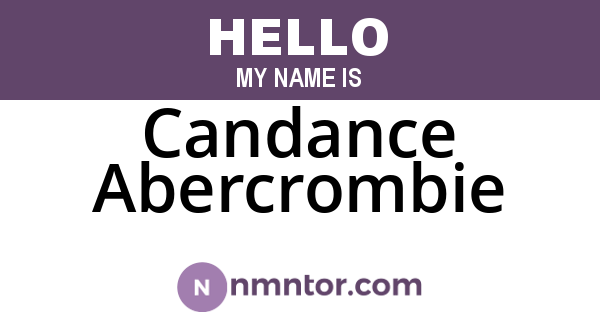 Candance Abercrombie