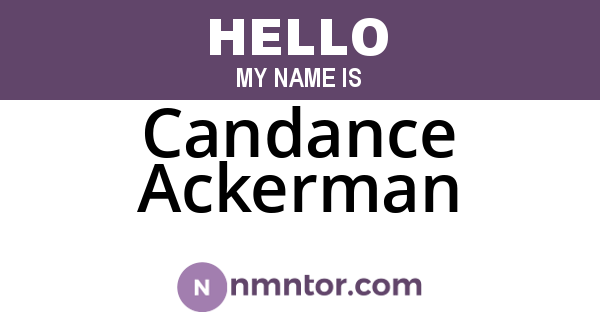 Candance Ackerman