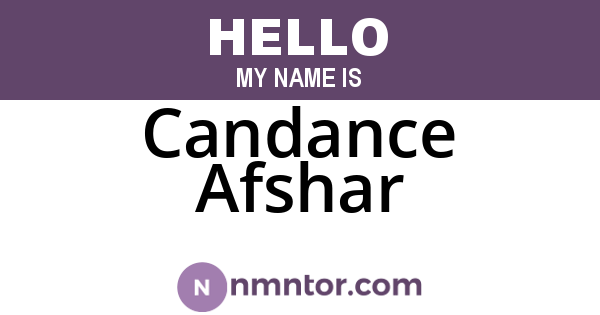 Candance Afshar