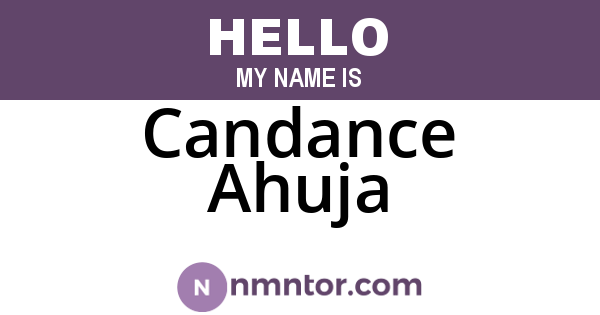 Candance Ahuja