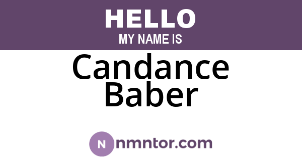 Candance Baber