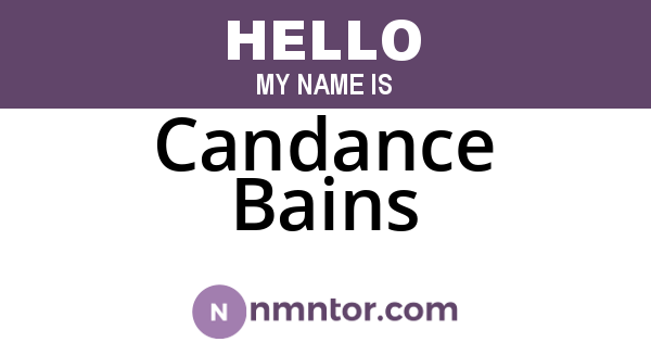 Candance Bains