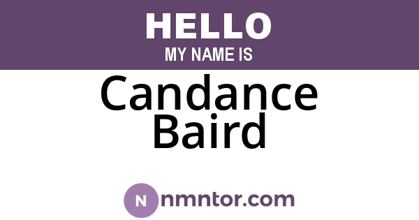 Candance Baird