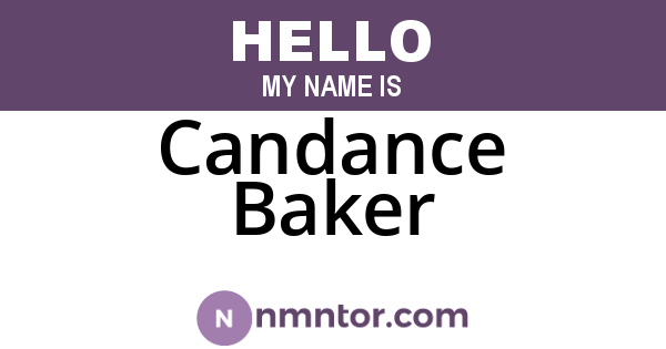 Candance Baker
